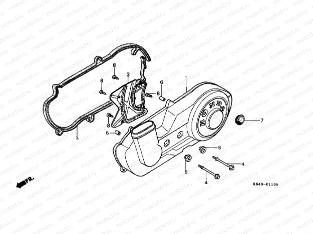 E-11 LEFT CRANKSHAFT COVER