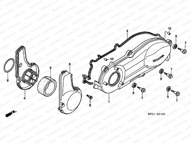 E-11 LEFT CRANKSHAFT COVER