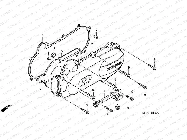 E-11 LEFT CRANKSHAFT COVER