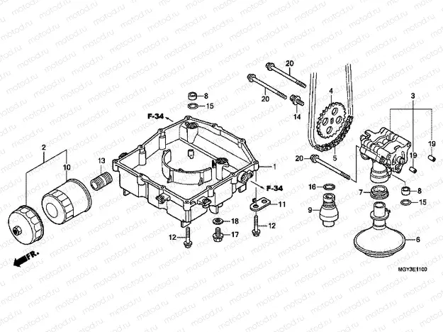 E-11 OIL TANK / OIL PUMP