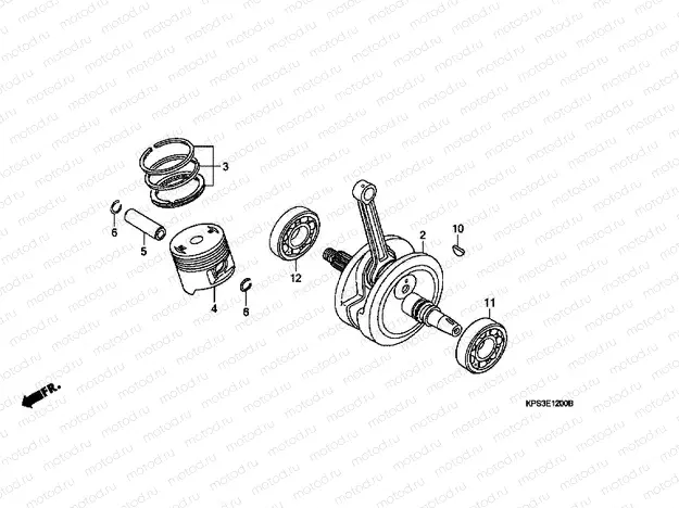 E-12 CRANKSHAFT / PISTON