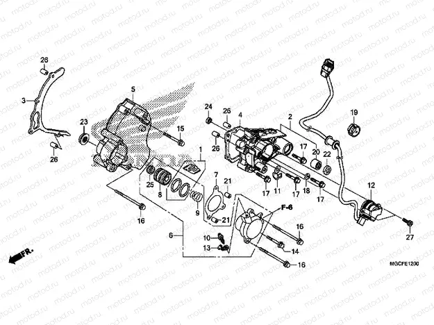 E-12 LEFT REAR CRANKCASE COVER