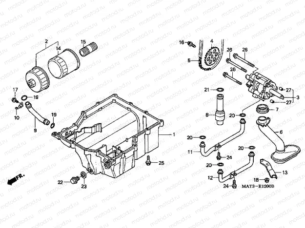 E-12 OIL PUMP / OIL TANK / OIL FILTER