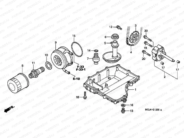 E-12 OIL TANK / OIL PUMP