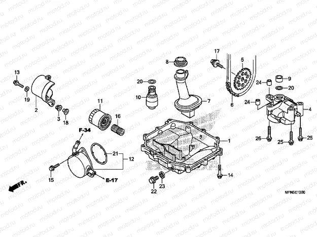 E-12 OIL TANK / OIL PUMP