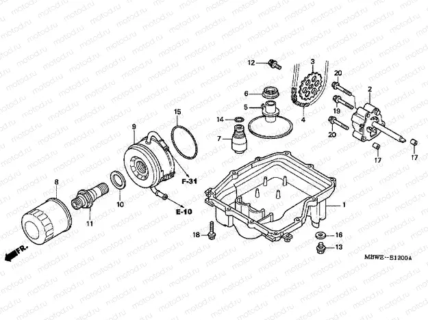 E-12 OIL TANK / OIL PUMP