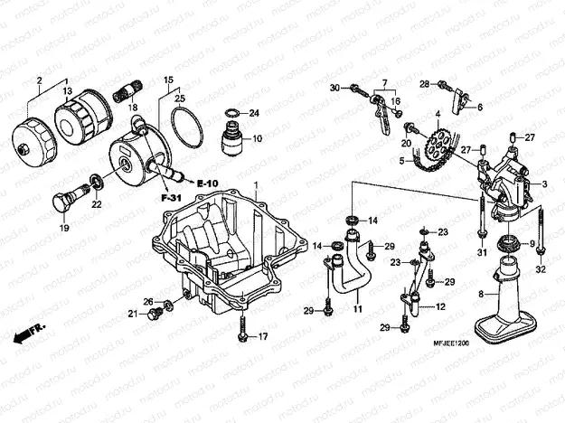 E-12 OIL TANK / OIL PUMP