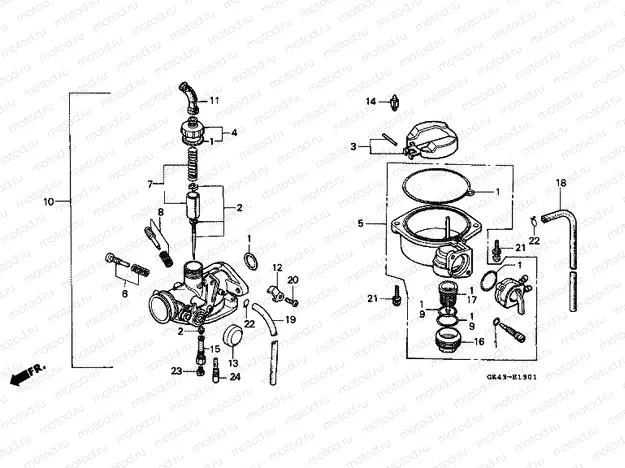 E-13-1 CARBURETOR (C50LAG)