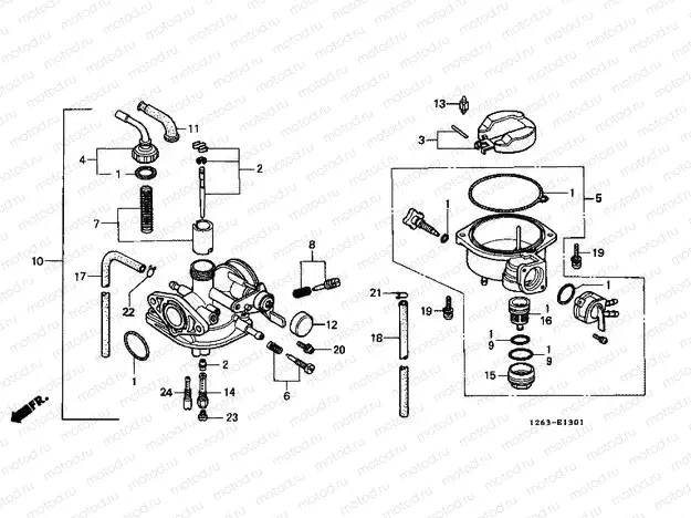E-13-1 CARBURETOR (ST50J / K / L / ST70L)