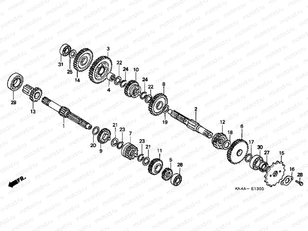 E-13-1 TRANSMISSION (CRF100F)