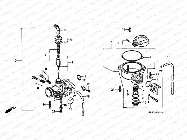 E-13 CARBURETOR (C50DF / G / DG / J / N / SN)