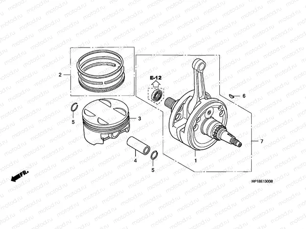 E-13 CRANKSHAFT / PISTON