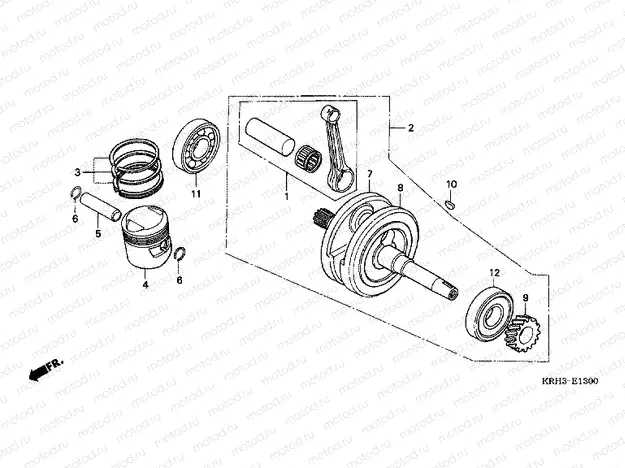 E-13 CRANKSHAFT / PISTON