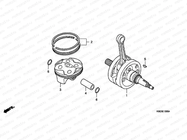 E-13 CRANKSHAFT / PISTON