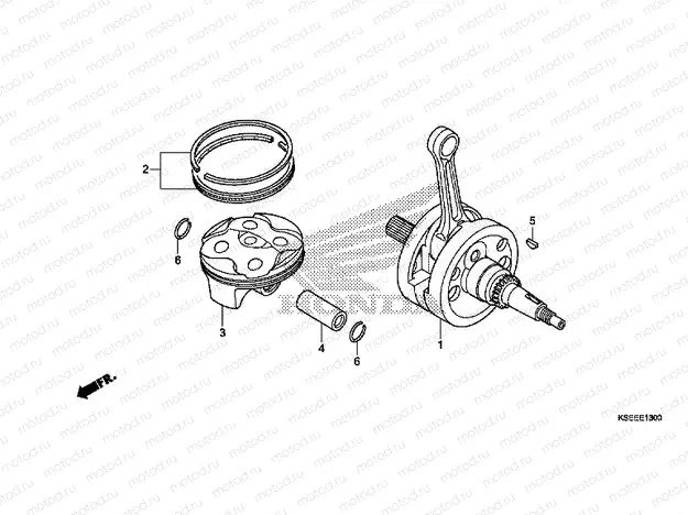E-13 CRANKSHAFT / PISTON