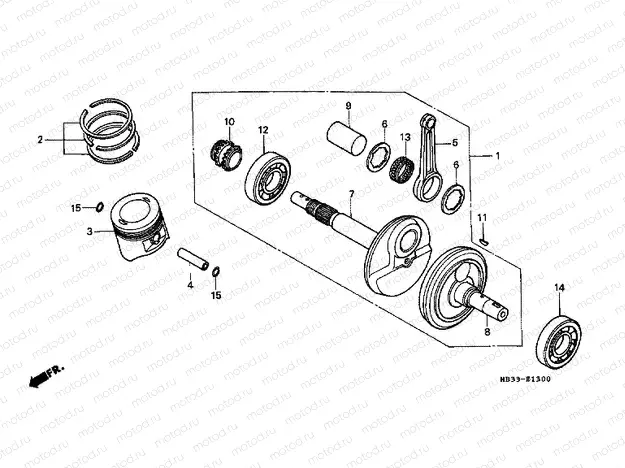 E-13 CRANKSHAFT / PISTON