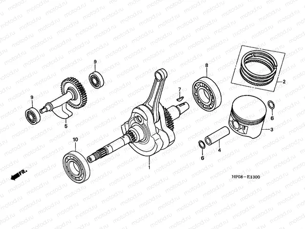 E-13 CRANKSHAFT/PISTON