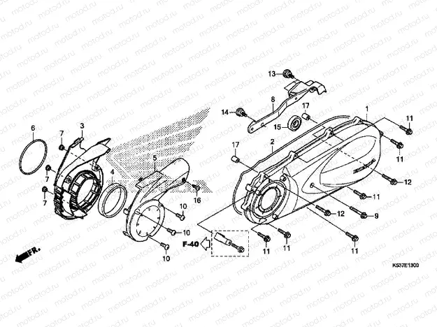 E-13 LEFT CRANKCASE COVER