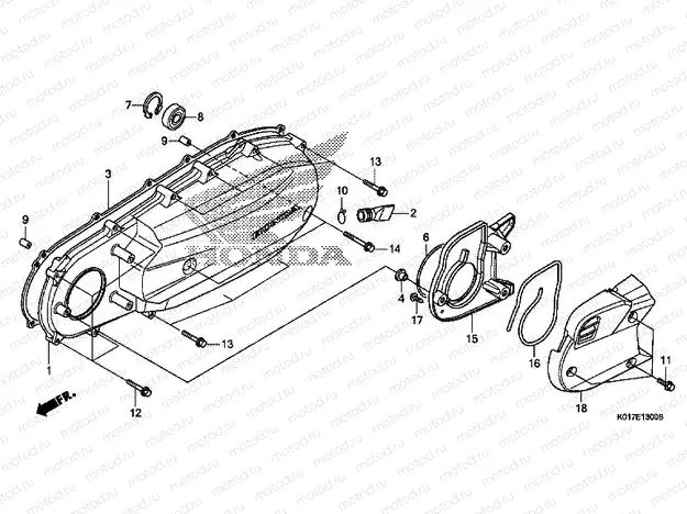 E-13 LEFT SIDE COVER