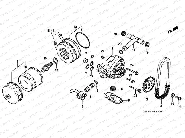 E-13 OIL FILTER / OIL PUMP