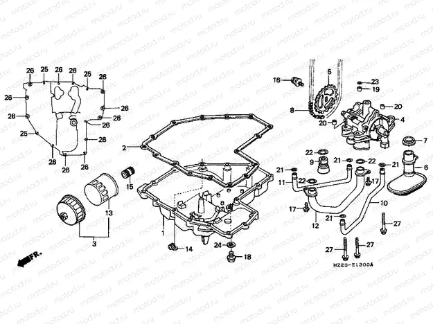 E-13 OIL PUMP / OIL TANK / OIL FILTER