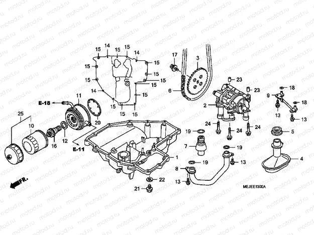 E-13 OIL TANK / OIL PUMP