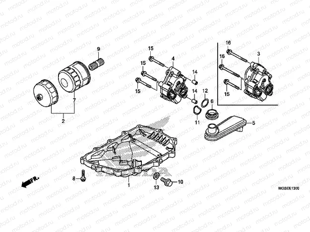 E-13 OIL TANK / OIL PUMP
