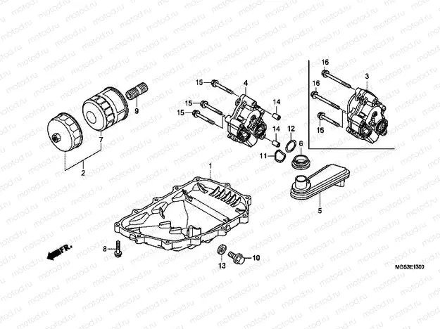 E-13 OIL TANK / OIL PUMP