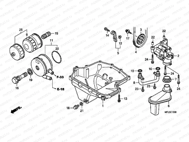 E-13 OIL TANK / OIL PUMP