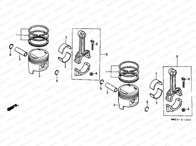 E-13 PISTON / CONNECTING ROD