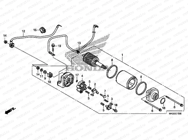E-13 STARTER MOTOR