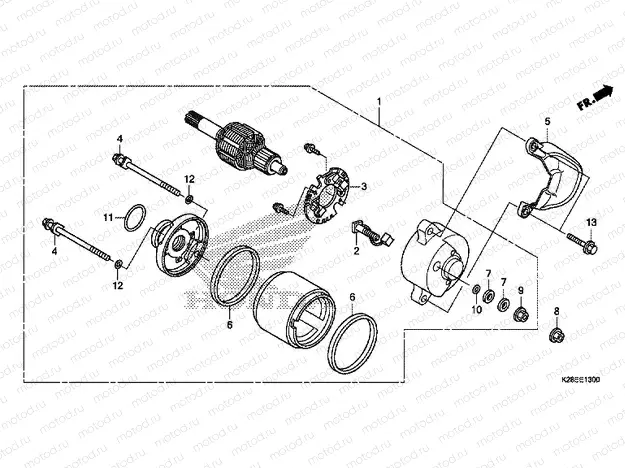 E-13 STARTER MOTOR