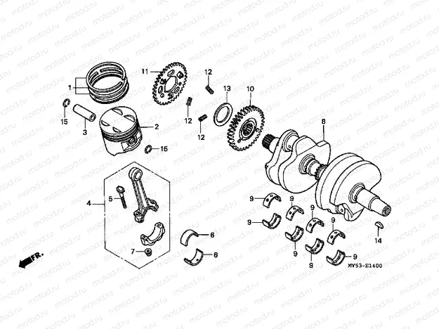 E-14 CRANKSHAFT / PISTON