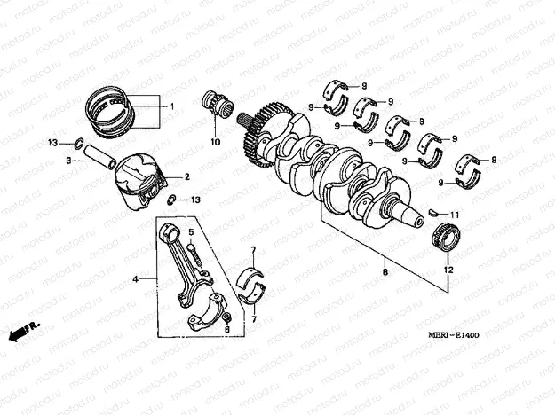 E-14 CRANKSHAFT / PISTON