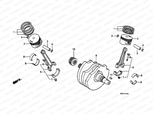 E-14 CRANKSHAFT / PISTON