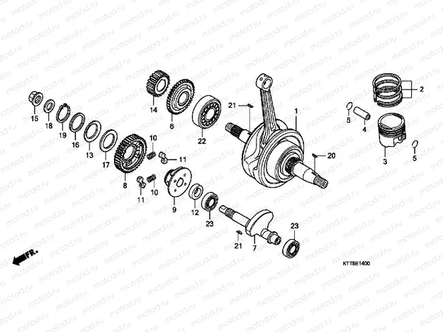 E-14 CRANKSHAFT / PISTON