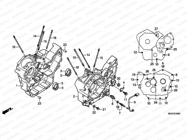 E-14 CRANKSHAFT (VT750C2B / C2S / CS / C / CA)
