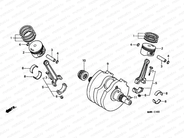 E-14 CRANKSHAFT/PISTON