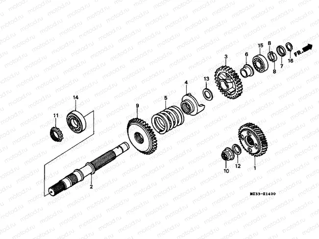 E-14 END SHAFT