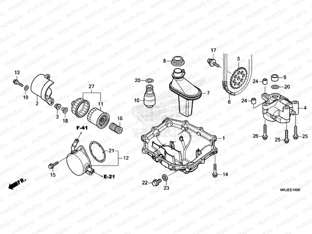 E-14 OIL PAN/OIL PUMP