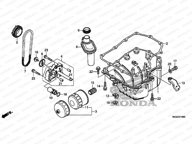 E-14 OIL TANK / OIL PUMP
