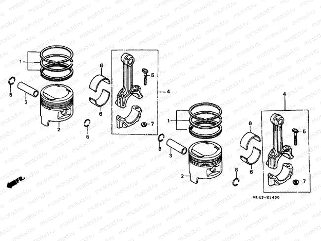 E-14 PISTON / CONNECTING ROD