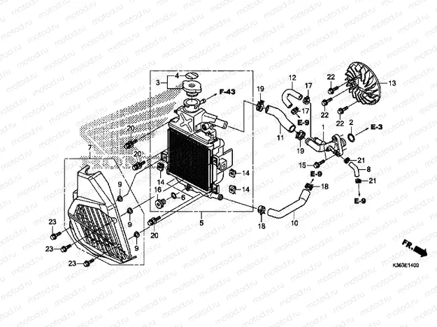 E-14 RADIATOR