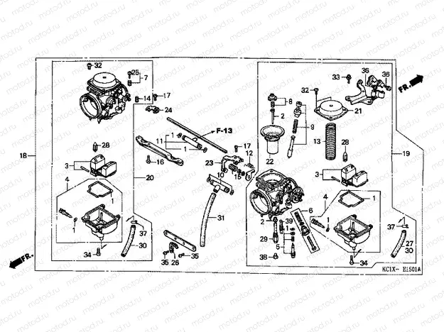 E-15-1 CARBURETOR (CB125TDJ / TP)