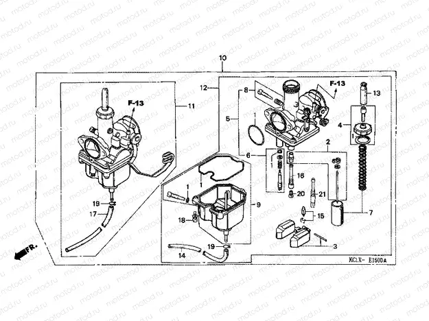 E-15 CARBURETOR (CB125TDC / TDE)