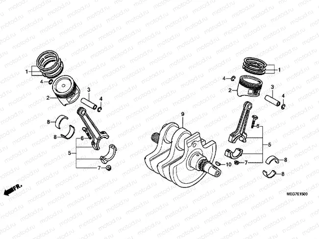 E-15 CRANKSHAFT