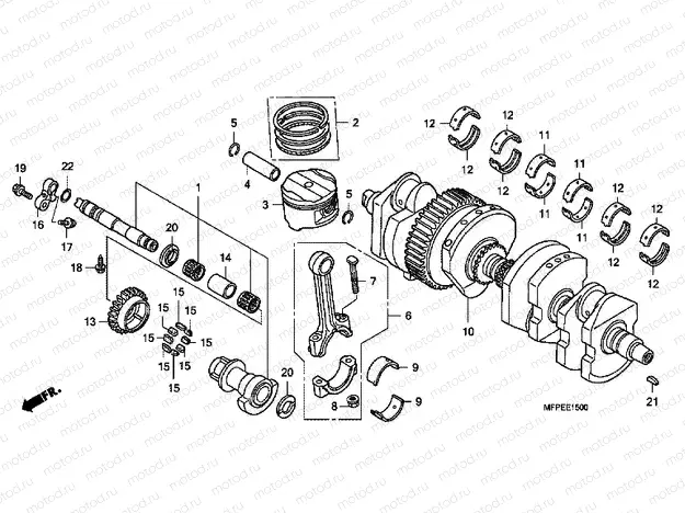 E-15 CRANKSHAFT / PISTON