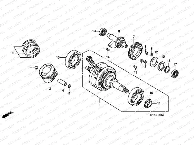 E-15 CRANKSHAFT / PISTON