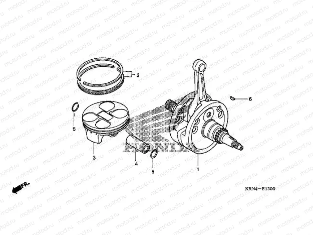 E-15 CRANKSHAFT / PISTON