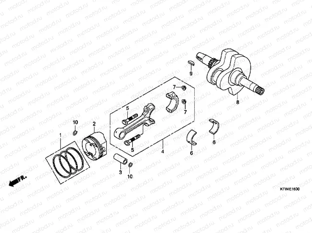 E-15 CRANKSHAFT / PISTON